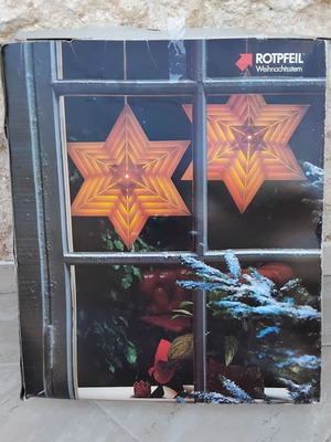 Rotpfeil Weihnachtsstern vintage φωτιζόμενο ξύλινο χριστουγεννιάτικο αστέρι παραθύρου