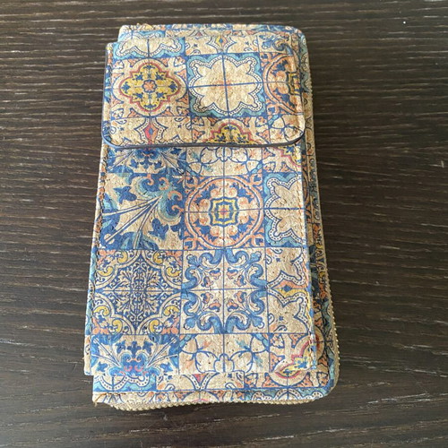Women's wallet and mini crossbody bag with azulejos design, new