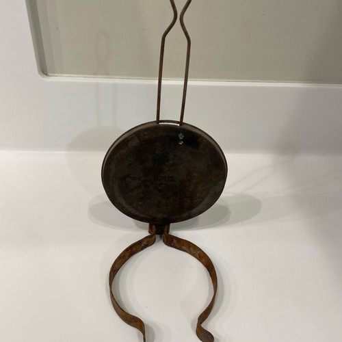 Pitsos oil lamp used, antique