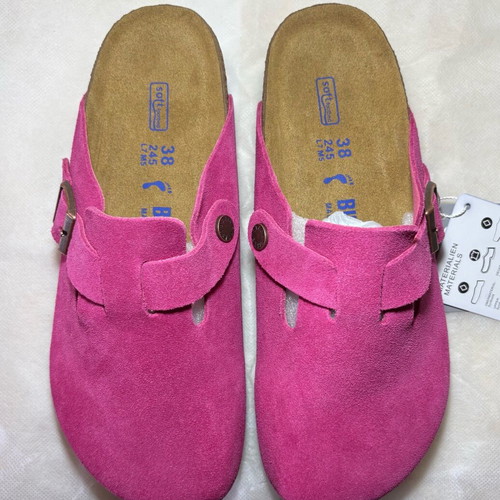 Birkenstock Boston BS Rose Red Suede Clogs brand new, size 38