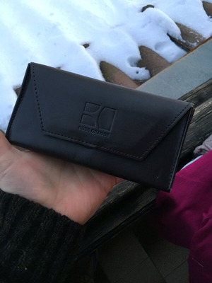 Boss Orange калъф за очила от кожа употребяван, кафяв