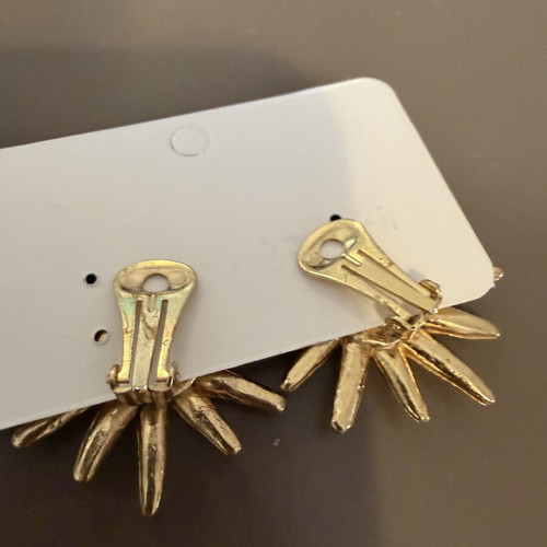 Steel earrings set of 3 new, clip and stud