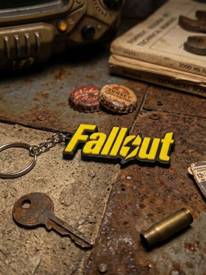 Fallout Keychain New with Iconic Logo