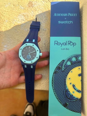 Swatch x Audemars Piguet Royal Pop Lan Ba watch, blue and turquoise