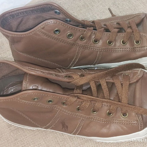 Polo Ralph Lauren Tremayne Deep leather shoes like new, size 43, beige