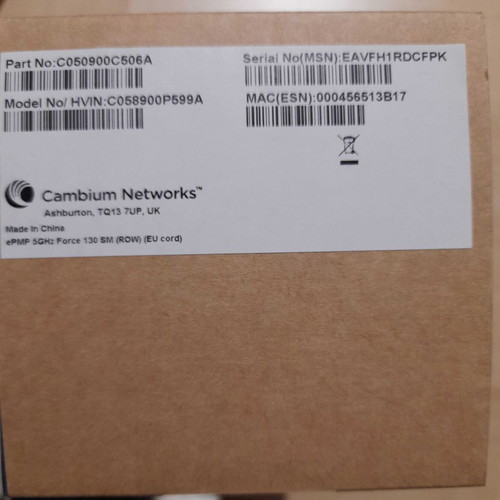 Cambium Networks ePMP Force 130 Subscriber 5GHz new in box