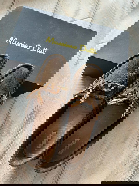 Γυναικεία δερμάτινα σουέτ μοκασίνια massimo dutti ν.38