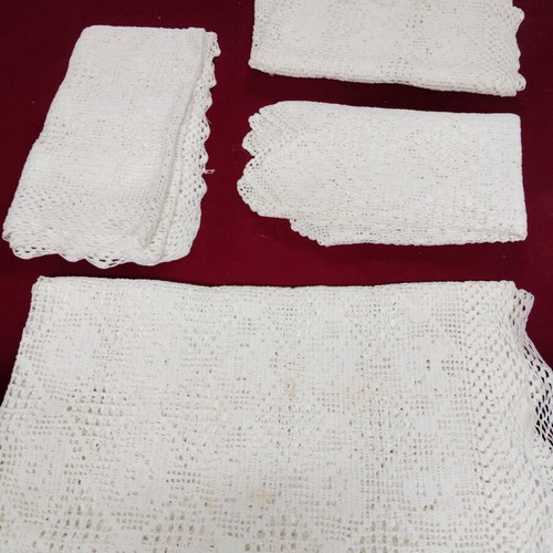 Crochet set new with 2 small squares and 1 large square