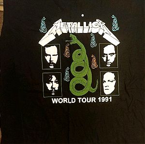 Metallica - " World Tour 1991" T Shirt (Re Print)