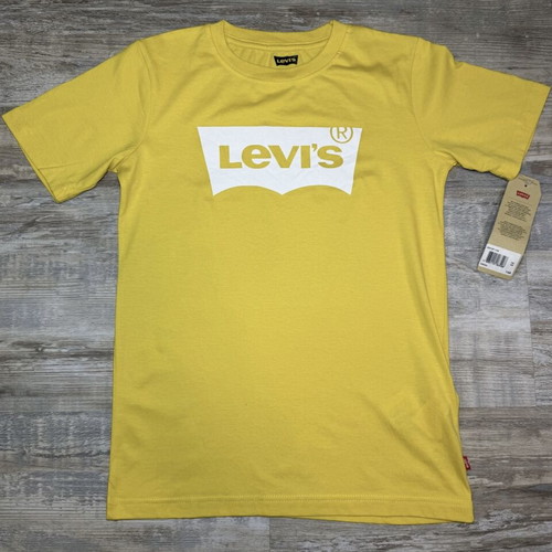 Levi's Batwing Logo T-Shirt Yellow Youth Size 14A NWT