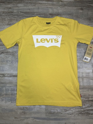 Levi's Batwing Logo T-Shirt Yellow Youth Size 14A NWT