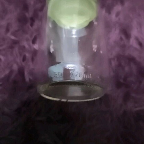 Glass cylindrical jar 720ml used with metal screw lid