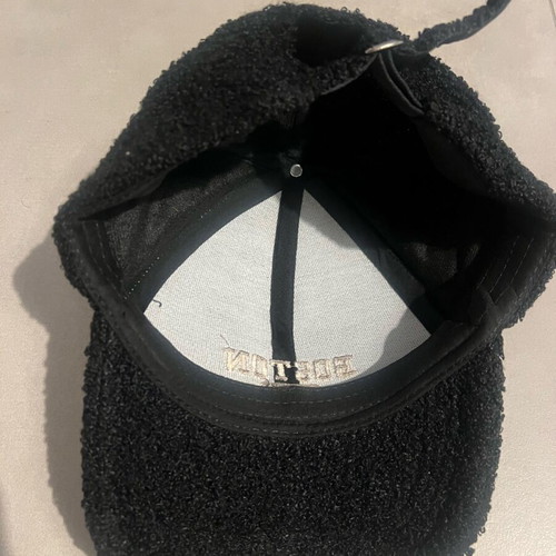 Winter fur hat black new with gold letters
