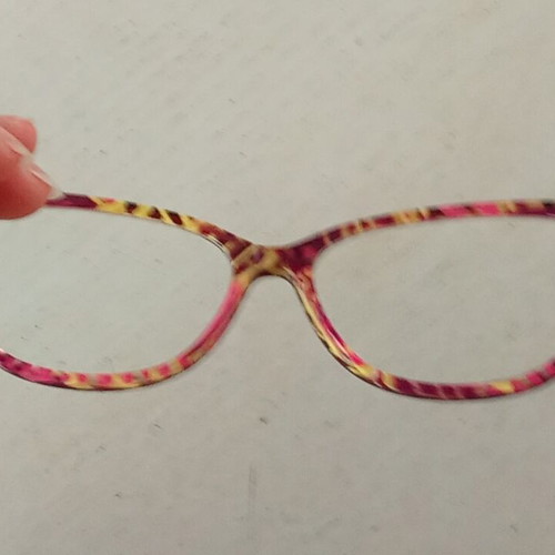 Relaxing glasses without myopia prescription like new, pink multicolor