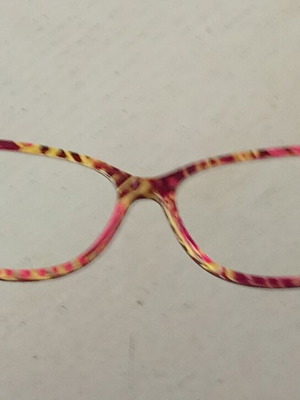 Relaxing glasses without myopia prescription like new, pink multicolor
