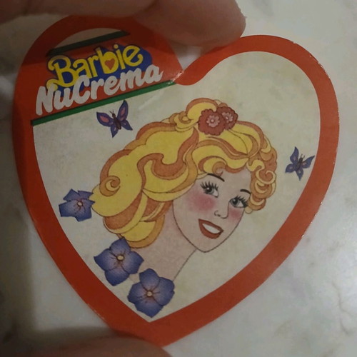 Barbie nucrema collectible sticker used