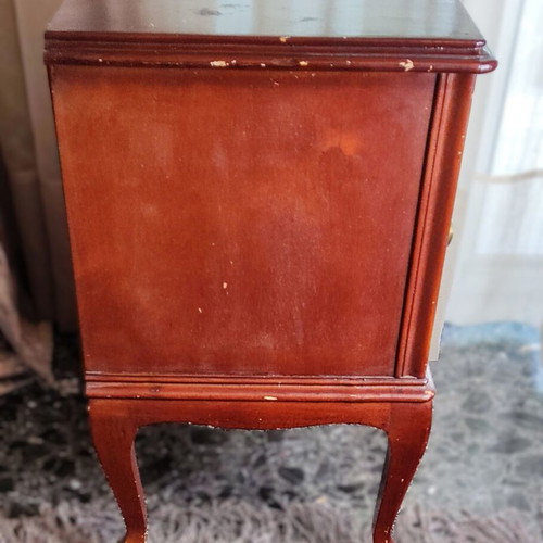 Vintage wooden nightstand used, ideal for DIY or upcycling