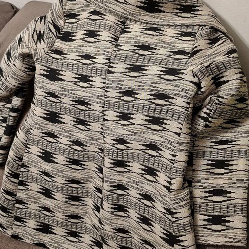 Le Vertige coat new with large gold buttons, black and beige