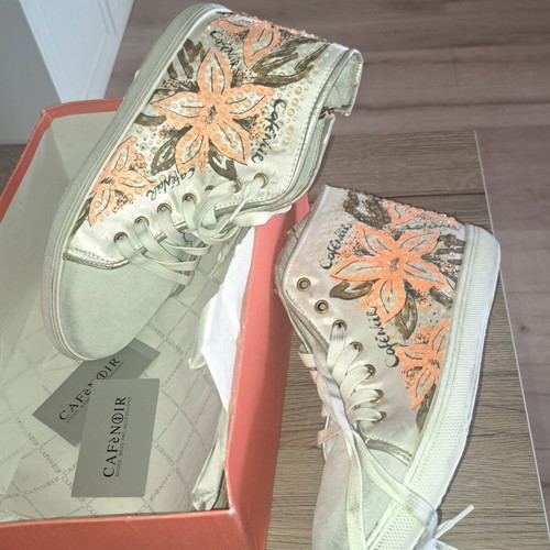 Cafe Noir women's sneakers new, size 38, white leather