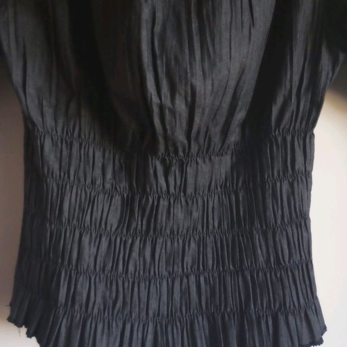 Valentina Rossi off-shoulder dark grey top, size S