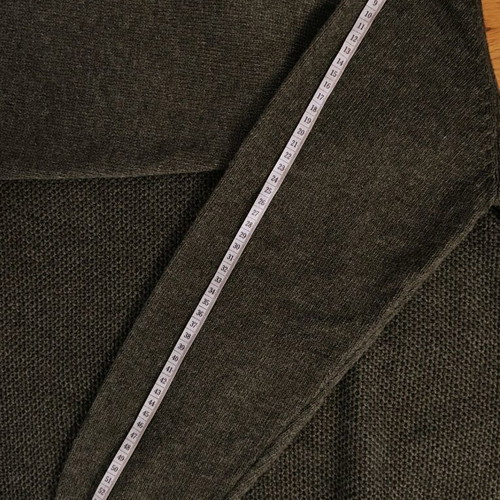 Wool men's pullover with zipper new, size L, khaki