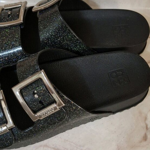 Zaxy slippers black like new, size 37