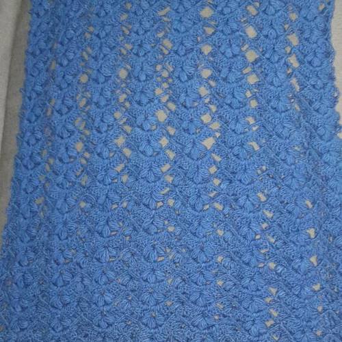 Handmade beach dress knitted pareo, new, blue, size M