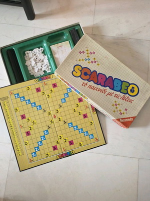 Scarabeo board game used, Greek Remoundo edition
