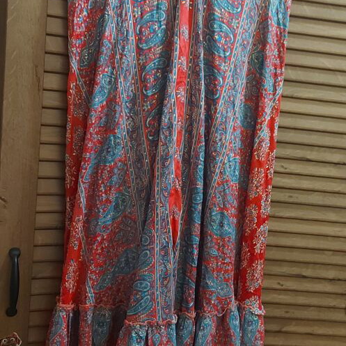 Celestino midi dress with open back, new, red, viscose
