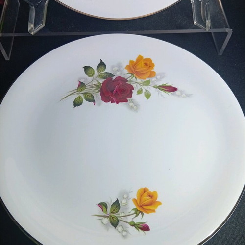 Vintage Alfred Meakin England dessert plate set, 6 pieces
