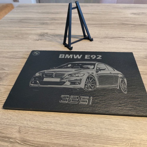 BMW E92 325i decorative granite plaque with engraving new