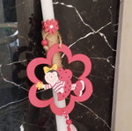 Easter candle new with ladybug decoration