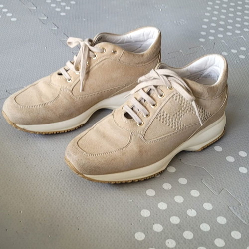 Women Hogan Interactive shoes used, beige, size 39
