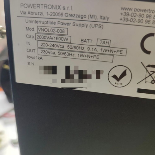 Powertronix Online UPS VNOL02-008 like new, 2000VA 1800W