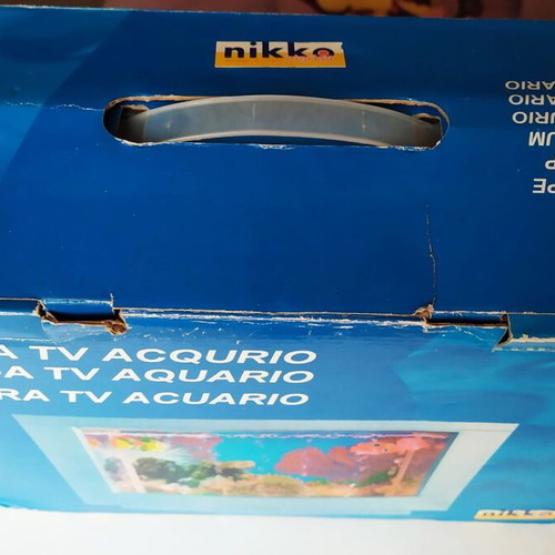 TV Aquarium Lamp used, children's decorative aquarium with lamp and fish