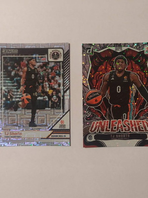 TJ Shorts Panini Donruss Euroleague cards like new, set of 2