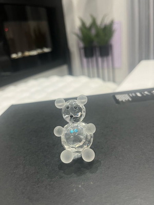 Glass miniature bear decoration