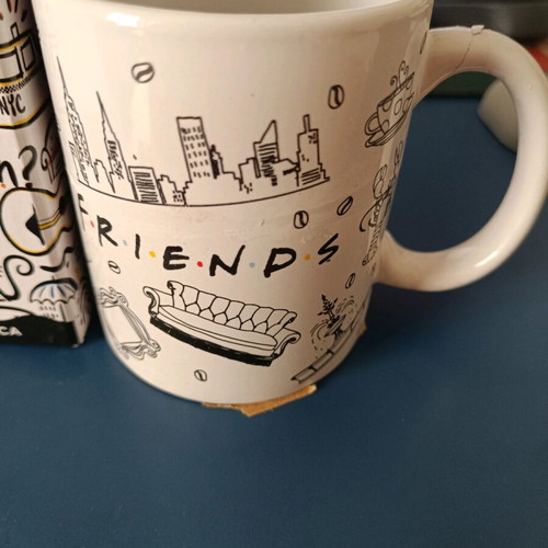 Authentic collectible Friends the TV series mug refurbished