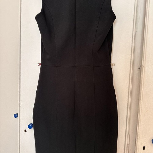 Atos Lombardini midi dress like new, black with gold details