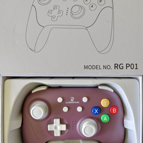 Anbernic RGP01 wireless gamepad with Hall Effect sticks, purple