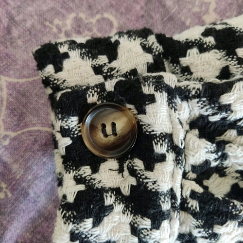 Pie de pull jacket spring black and white used, size L