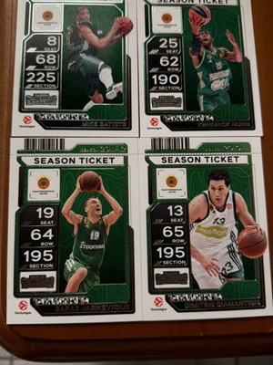 EuroLeague Contenders Basketball Cards Saras Nunn Batiste Diamantidis