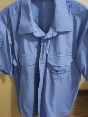 Aegean aircraft mechanic shirts XL short sleeve used, pack of 5