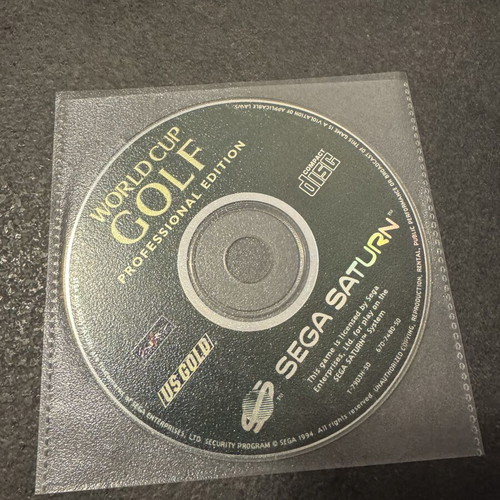 World Cup Golf Sega Saturn game disc used