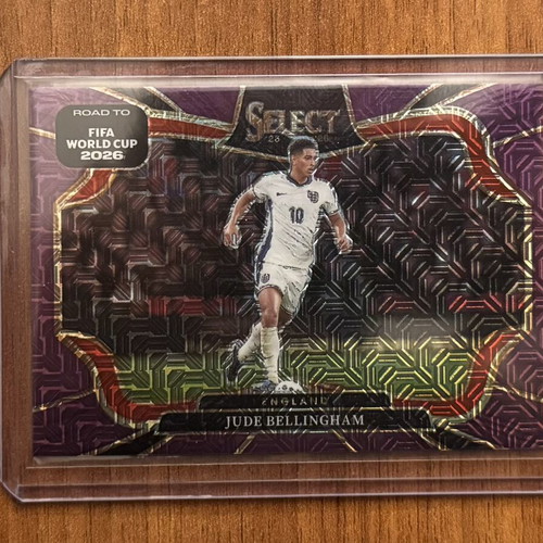 2025/26 Panini Select Jude Bellingham Field Level Purple Mojo Prizm card
