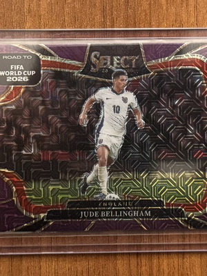 2025/26 Panini Select Jude Bellingham Field Level Purple Mojo Prizm card