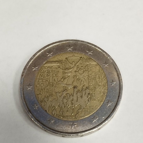 Two euro coin used