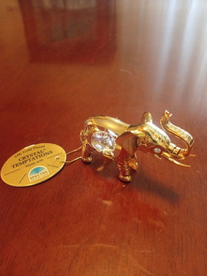Crystal Temptations gold-plated elephant with Swarovski crystals