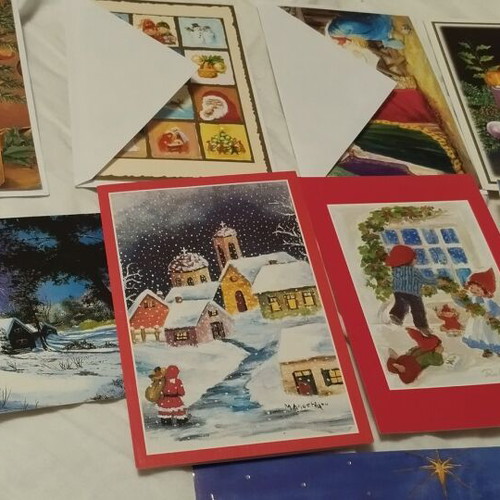 Christmas cards new, pack of 9 pieces