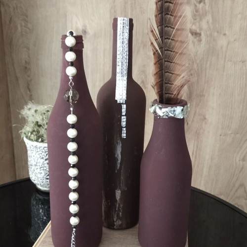 Handmade decorative vases made from bottles, custom made